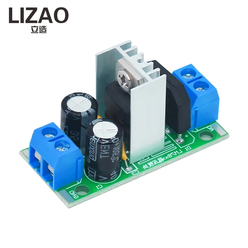 Three-terminal Linear Voltage Regulator Power Module Fixed 5V 12V Output With Heatsink Static Current 8mA Low Output Impedance