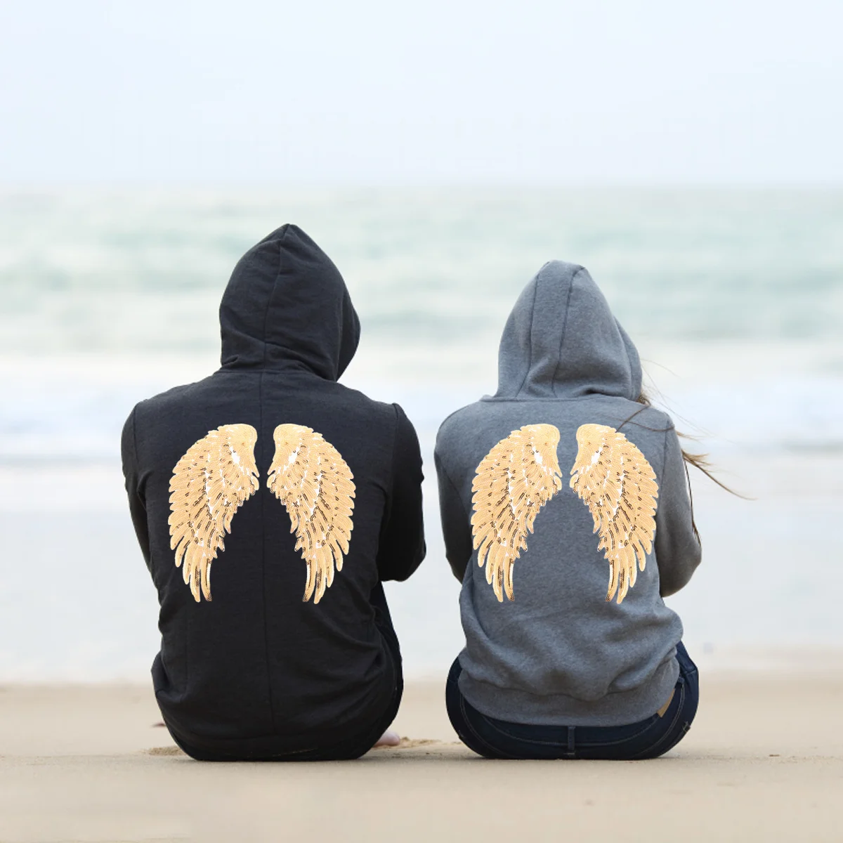 

1 Pair Sequin Wings Patches Angel Wings Iron On Applique For Diy Clothing Embellishment Sewing Fabric Accessories Craft Decor