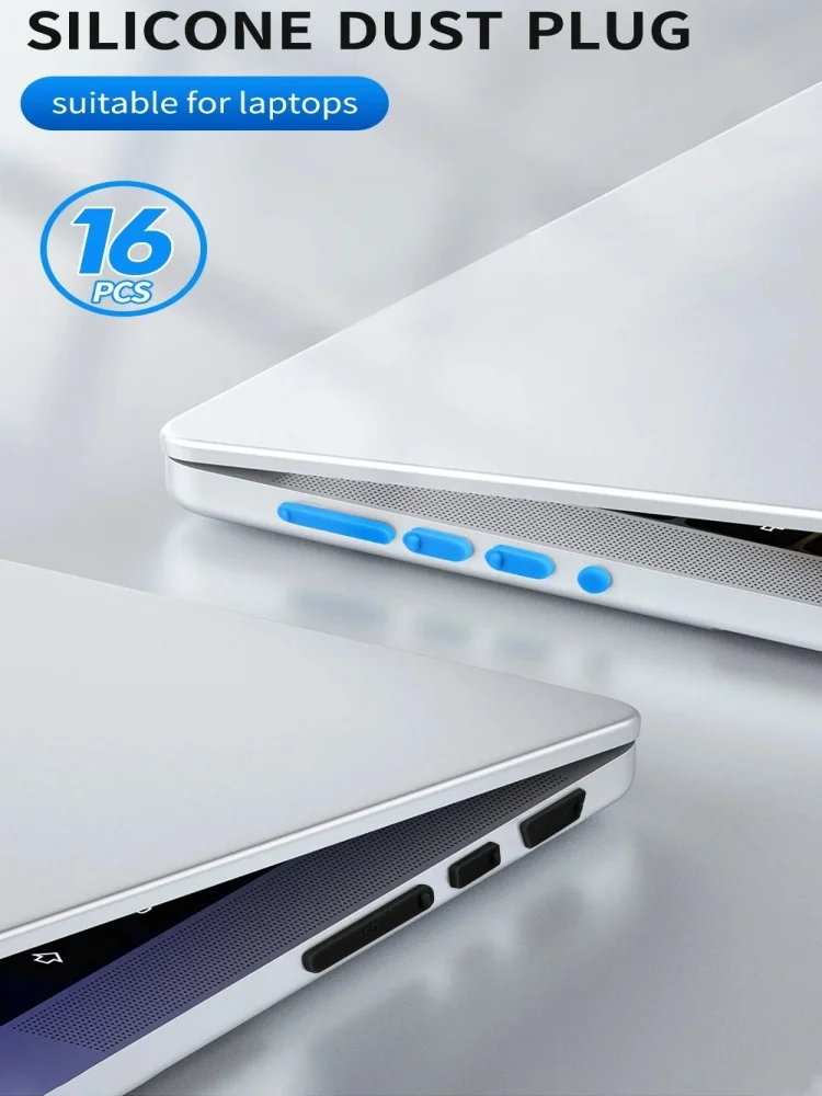 Silikonowe zatyczki przeciwkurzowe USB Type-C do laptopa, uniwersalne osłony przeciwkurzowe do notebooków, zestaw zatyczek przeciwkurzowych do akcesoriów laptopowych. — zdjęcie 2