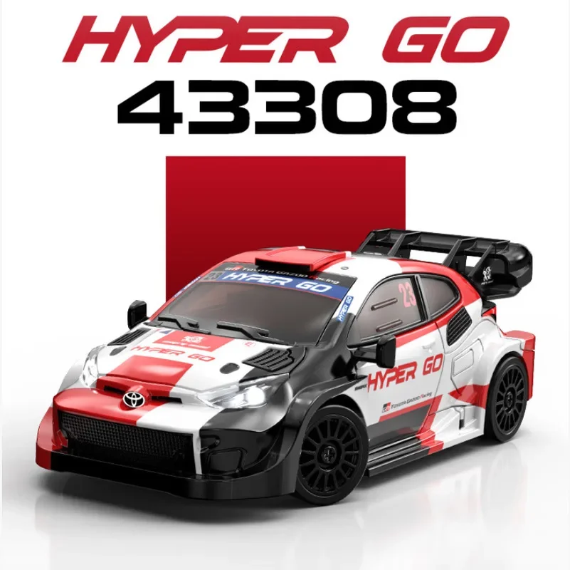 43308 1/43 RC Rally Car 4WD Drift Remote Control Car with light 20km/h High Speed 2.4G Proportional Mini Desktop Racing Vehicle