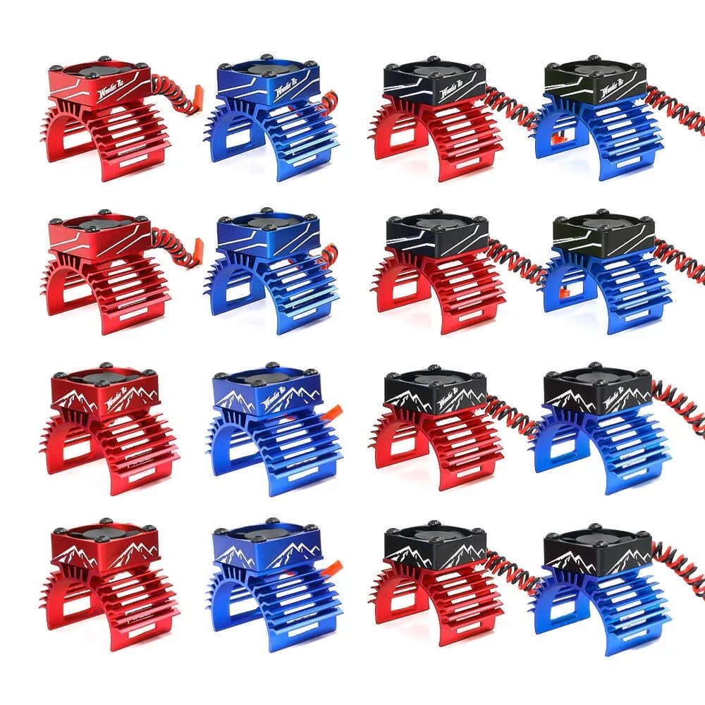 540 550 3650 3660 3674 Motor Kühlkörper Lüfter RC Auto Kühler Lüfter Motor Kühlkörper Kühler Kühlrippen Blau & Schwarz & Rot