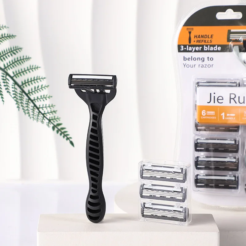 NEW Shaver Men Razor Shaving 3 Layer Stainless Blade Shaver Reusable Safety Razor Hair Removal Shaver Imported Blade Multi Tool
