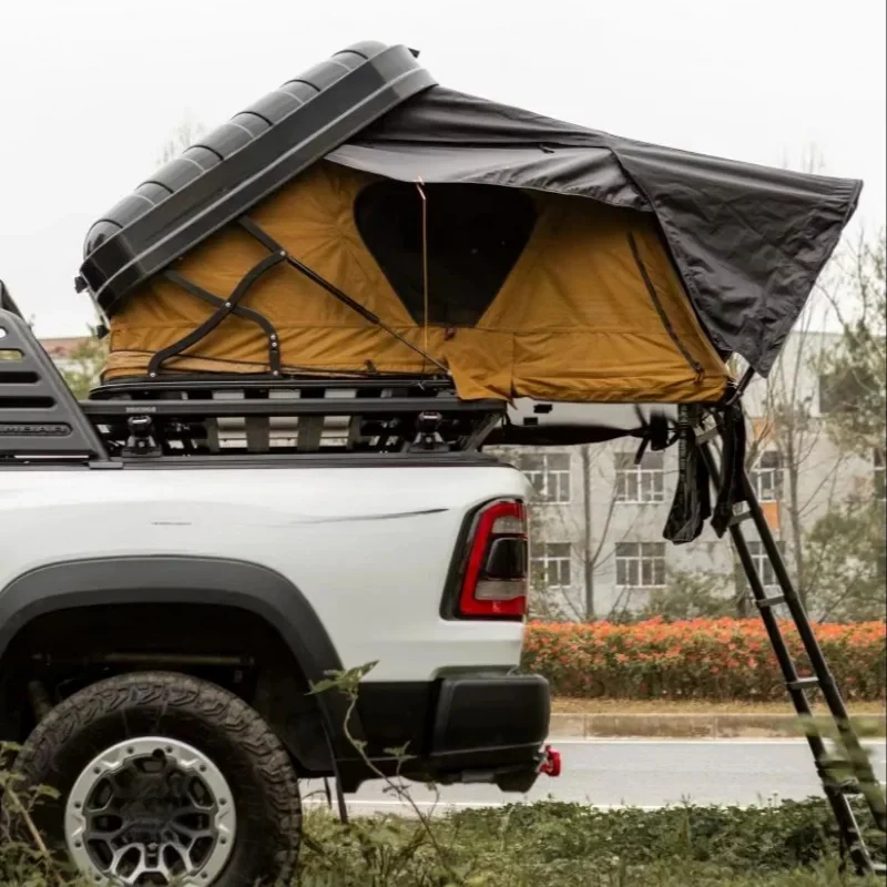 High Quality Hot Selling Aluminum Hard Shell Clamshell Rooftop Tent, Ox Fabric Double Layer Portable for SUV Outdoor Camping