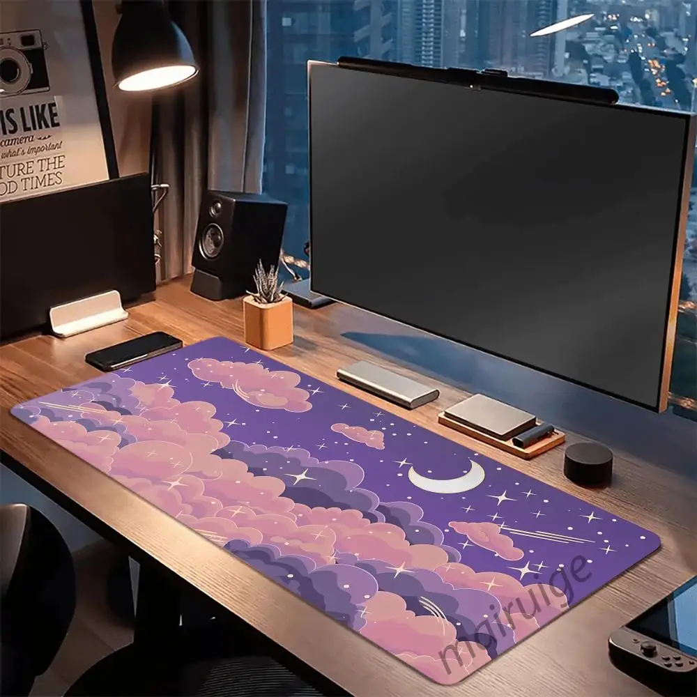 

Pretty Purple Clouds Mouse Pad Large Computer Office Game Table Mat XXL Rubber Anti-slip Gaming Keyboard Mousepad Long Desk Pads