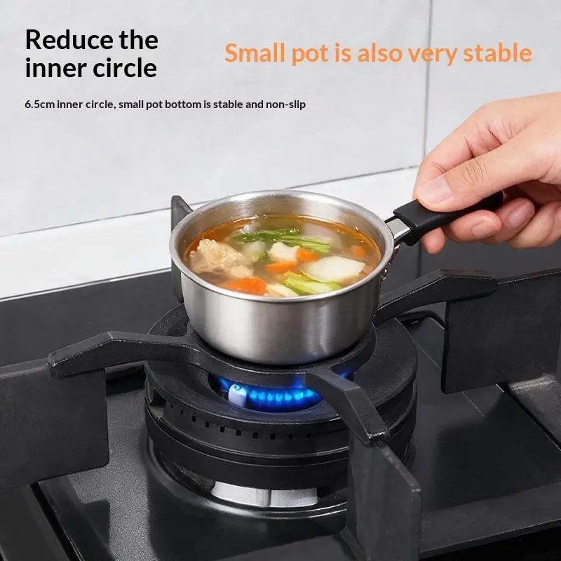 [S]Premium Iron Gas Stove Rack Wok Ring Anti Slip Kitchen Tool Cookware Part Sturdy Pot Support Compact Storage Non Slip Stove