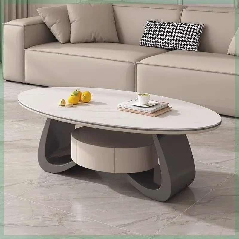 

#C Coffee Table Simple Home Furniture with Designer Metal Marble Rock Board Dining Room Hall Center Table Set