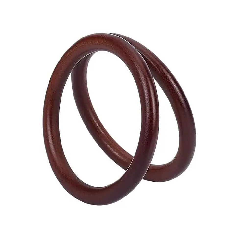 New Wooden Handbag Handles Round DIY Purse Handles Bags Handgrip DIY Replacements Round Tote Bag Strap Bag Parts Accessories