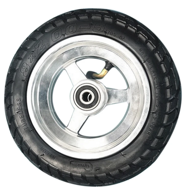 

8X2.00-5 Tubeless Wheel DIY 8X2.00-5 Vacuum Wheel With Alloy Hub For KUGOO S1 S3 Electric Adult Scooter