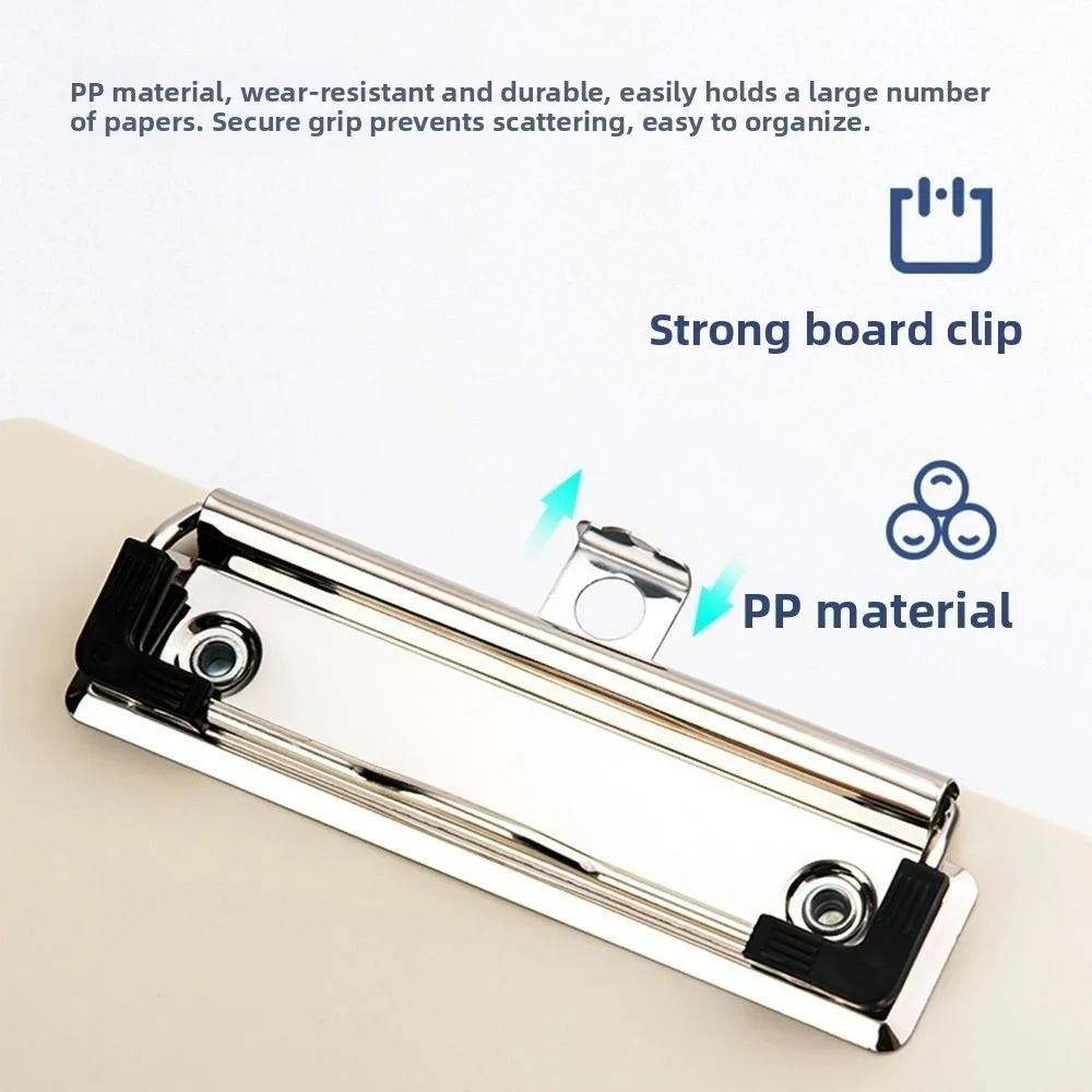 

Папка для файлов формата А4/А5, буфер обмена, пластиковый буфер обмена формата Letter, металлический зажим со шкалой, шина для письма, канцелярские принадлежности