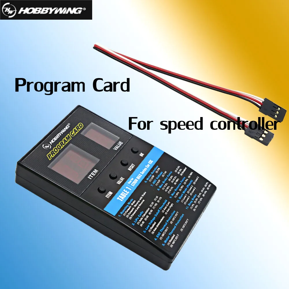 Hobbywing LED Program Box 2C Programm Card RC Car Program Card for XERUN and EZRUN Series Car Brushless ESC