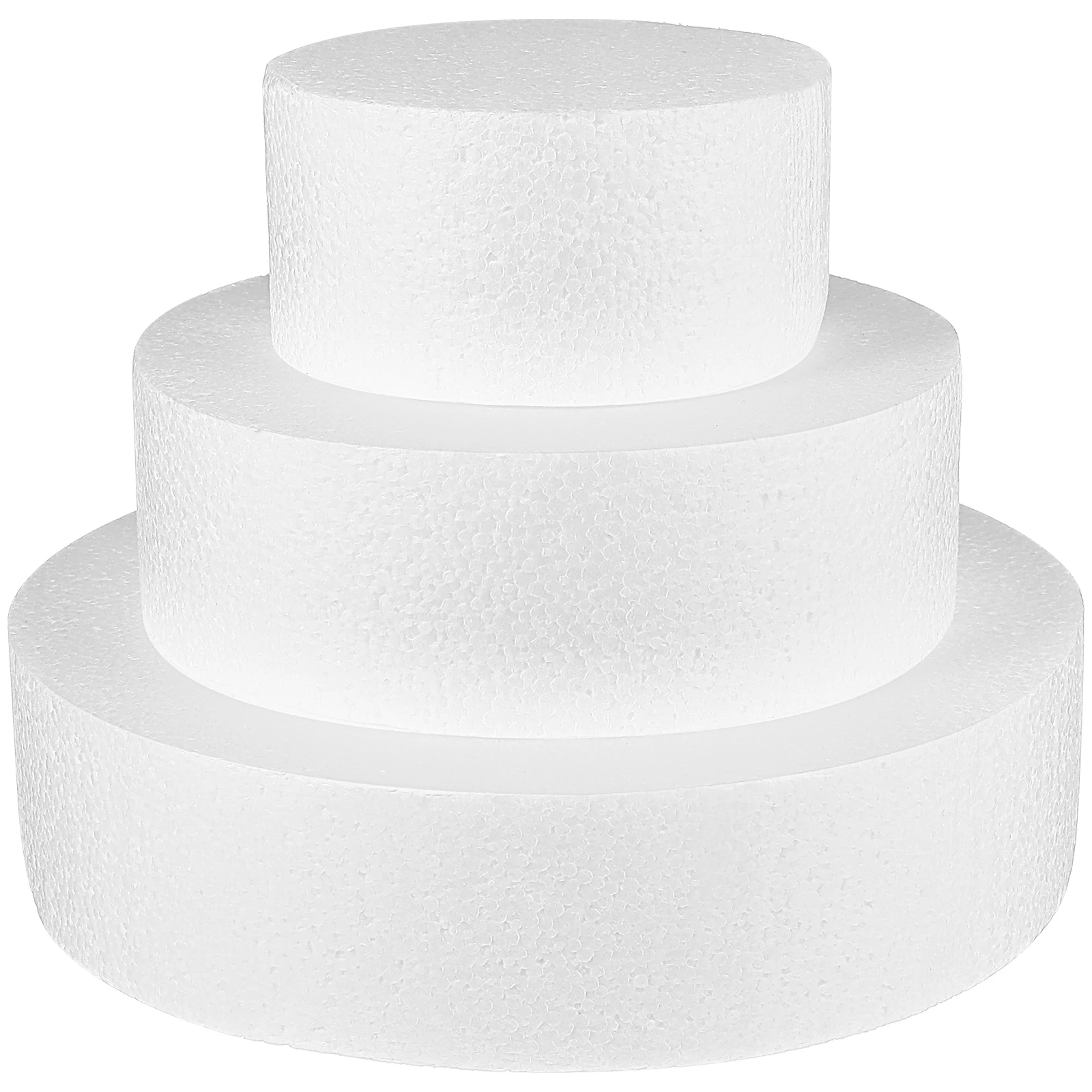 

3pcs White Foam Cake Moulds Cake Decorating Practice Mold Display Window Fondant Cake Decor Kitchen Accessories