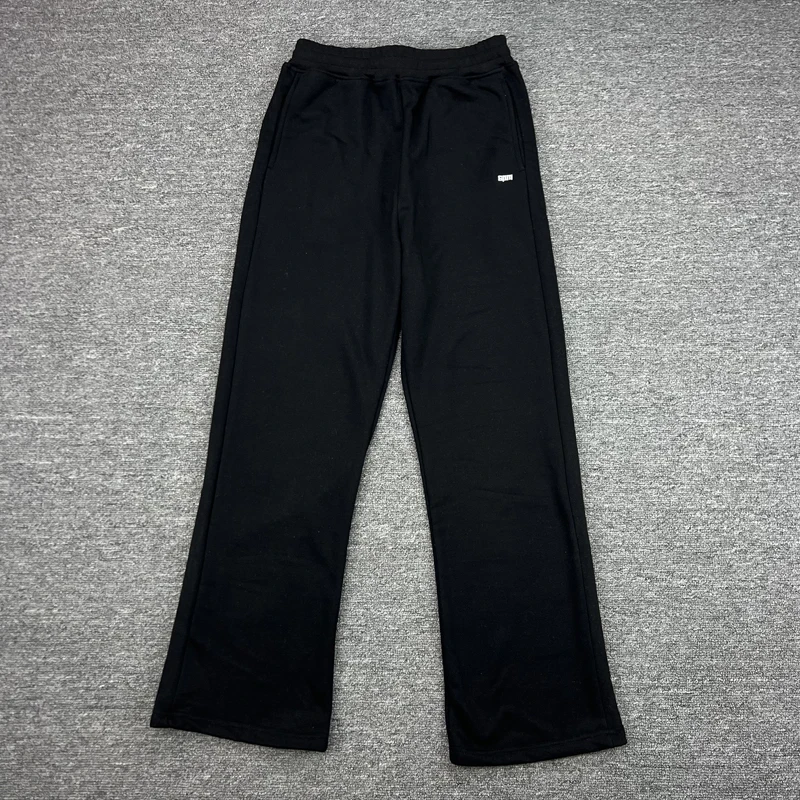 

6PM Trousers Black All-match Casual Sweatpants Men Women American Retro Embroidery Letter Logo Straight-leg Pants
