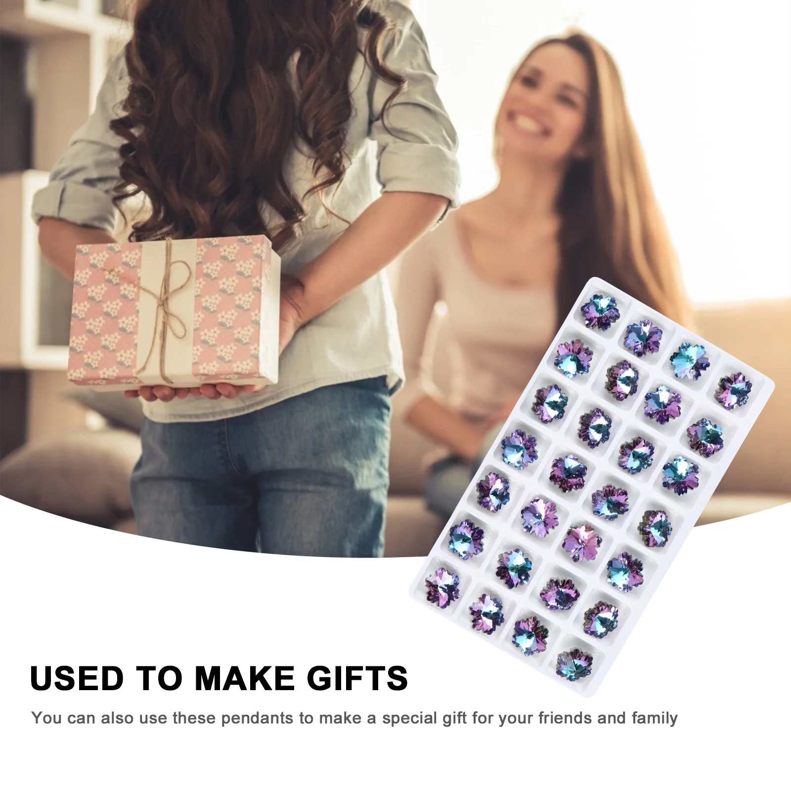 

56 шт., дрель для воды, аксессуары для снежинок, фиолетовые стразы, принадлежности для рукоделия для изготовления ювелирных изделий своими руками, браслет, ожерелье, подвеска