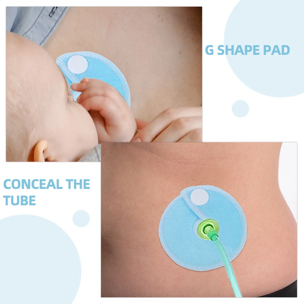 

24Pcs G Tube Pads Feeding Support Cotton Pads Reusable Bamboo Fiber G Shape Tube Holders Protectors Comfortable Skin Friendly