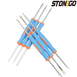 STONEGO 6Pcs/Set Desoldering Aid Tool Kit Soldering Aid Assist Tools PCB Cleaning Kit Repair Tool Electronic Heat Assist Set