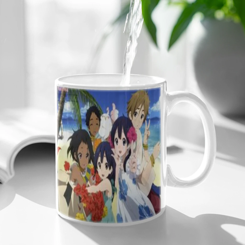 T-Tamako Market Anime Cartoon Milk Mocha Cup Coffee Tea Cup Cute Animal Breakfast Dessert 11oz Milk Water Cup Gift