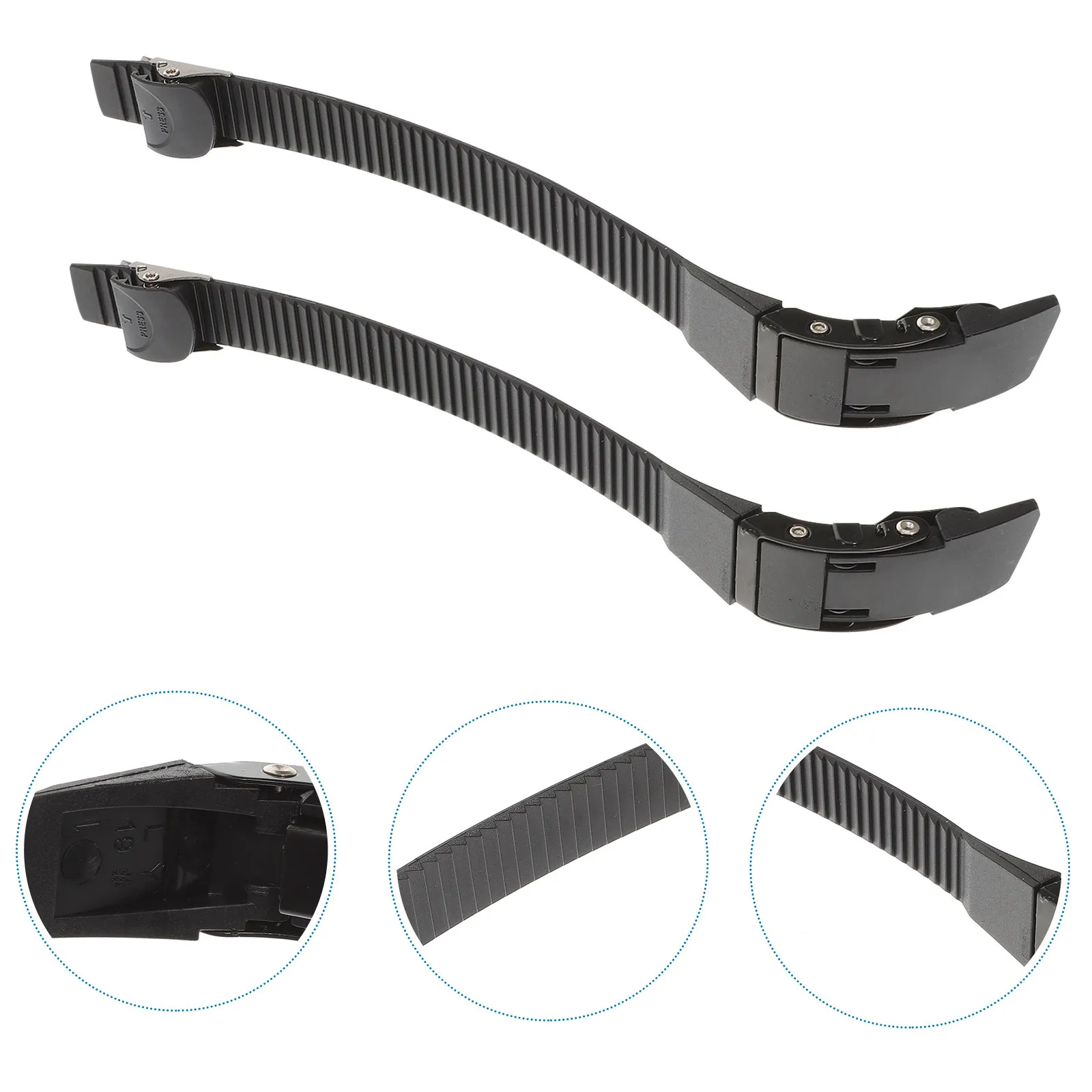 

3Sets Replaceable Buckle Strap for Roller Skates Toothed Design Enhanced Grip Long-Lasting PVC Material Easy Screw Mount Skating