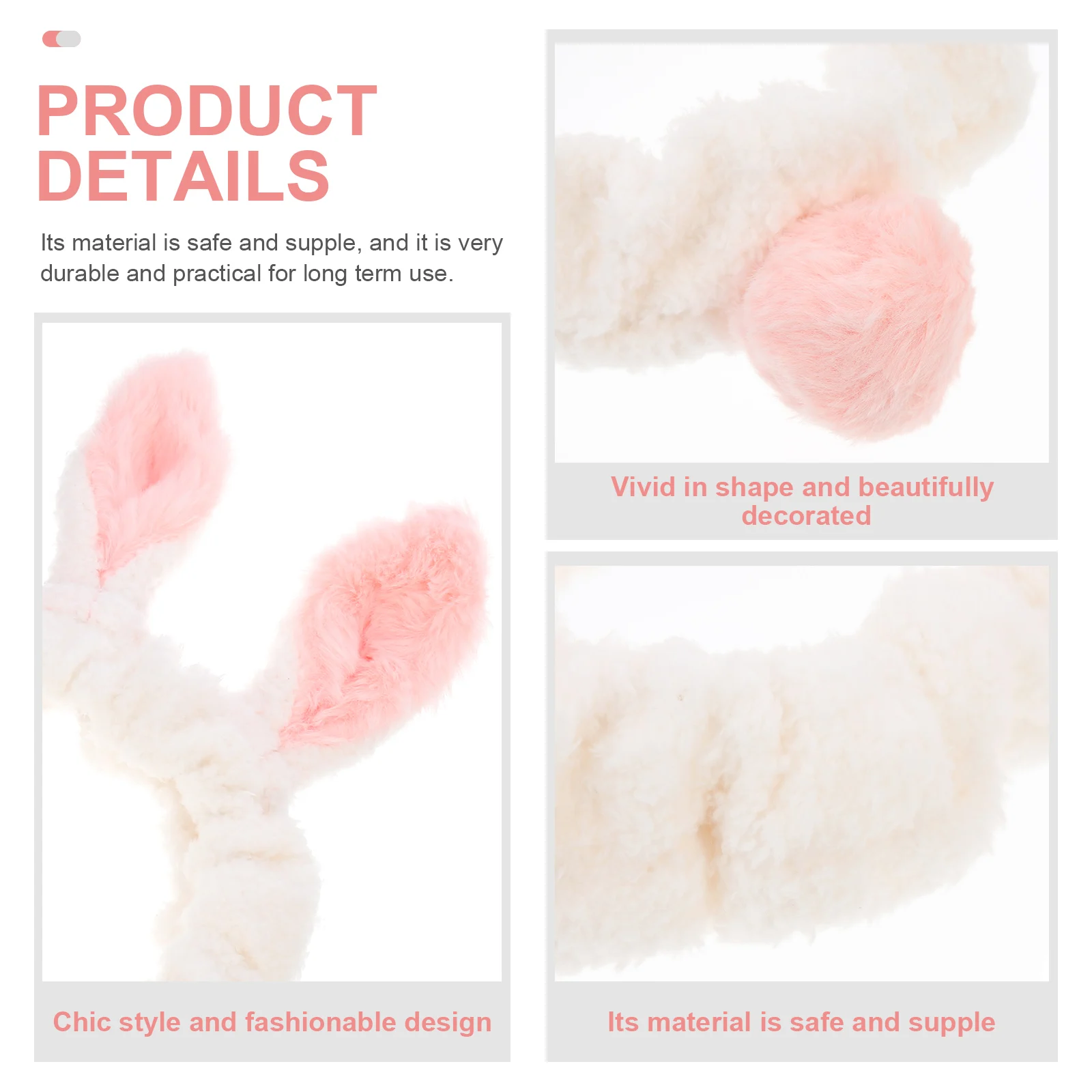 

Bunny Ear Headband Makeup Hair Bands for Washing Face Shower Bath Accessory Fleece Child