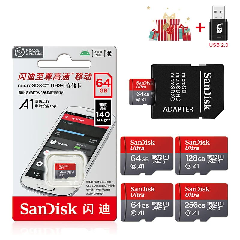 

Micro SD карта памяти, класс 10, 256 ГБ, 128 ГБ, 64 ГБ, 32 ГБ, 100 Мб/с