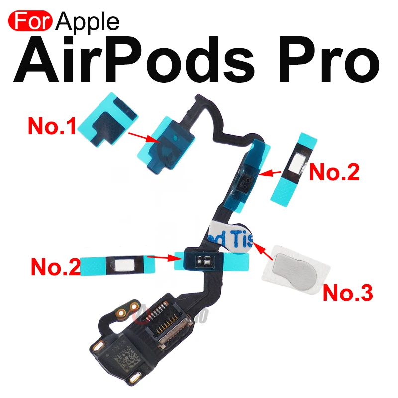 10Pcs/Lot Small Adhesive Double-Sided Tape For Apple AirPods Pro A2084 A2083 Noise Cancelling Microphone Sensor Flex Cable