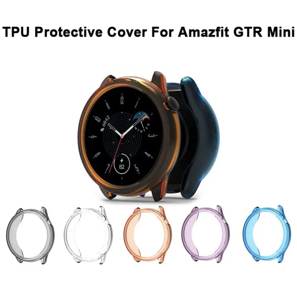 1ชิ้นเคสป้องกัน TPU สำหรับ amazfit GTR MINI สมาร์ทวอท์ชซิลิโคนนิ่มกันกระแทกอุปกรณ์เปลือกกรอบสำหรับ amazfit GTR MINI