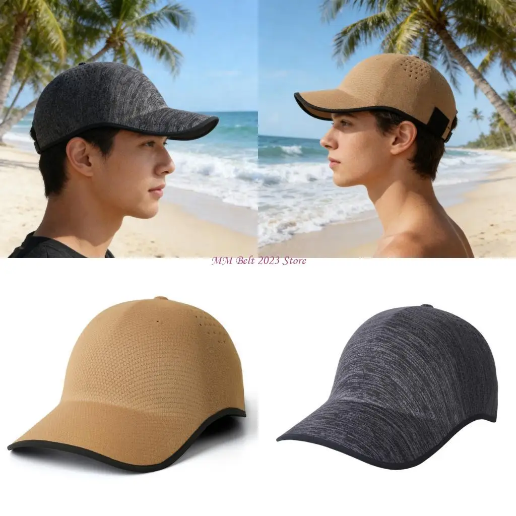 49ME Smooth Quick Dry Baseball Cap With Breathable Fabric Lightweight Hiking Headwear For Sports And Exercise Unisex Design