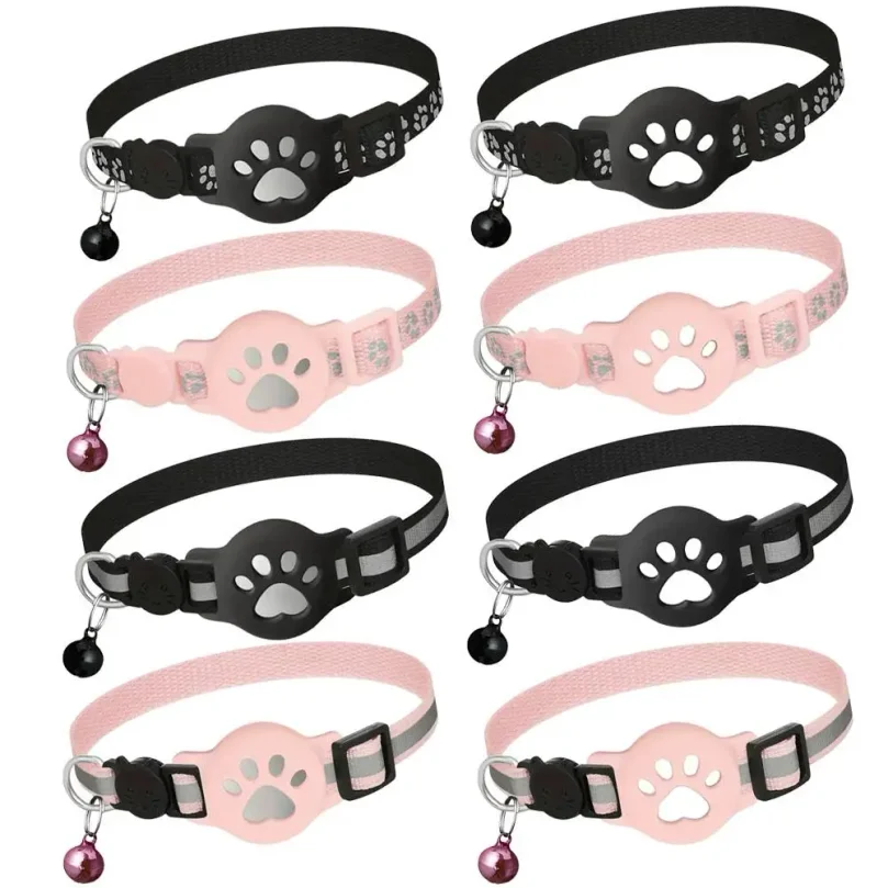 Collar GPS para gatos con tira reflectante, mini rastreador de mascotas en tiempo real, rastreador impermeable antipérdida, específico para gatitos al aire libre
