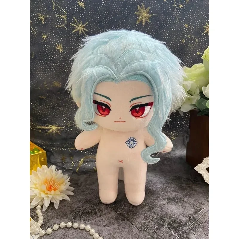 Genshi impacto il dottore 20cm bonecos de pelúcia para meninas meninos presentes de aniversário vestir-se boneca de pelúcia com traje brinquedos colecionáveis
