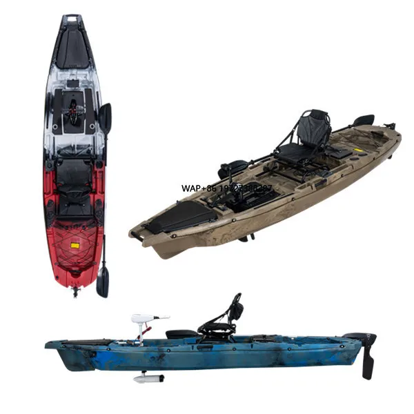 

New Designed Power Electric Motor Kayak Lldpe with Fin Pedal or Propel Pedal Kayak