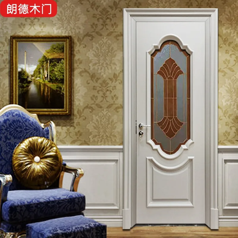 White European paint carving decoration, bedroom set, study kitchen and bathroom double pair of casement open, environmentally f