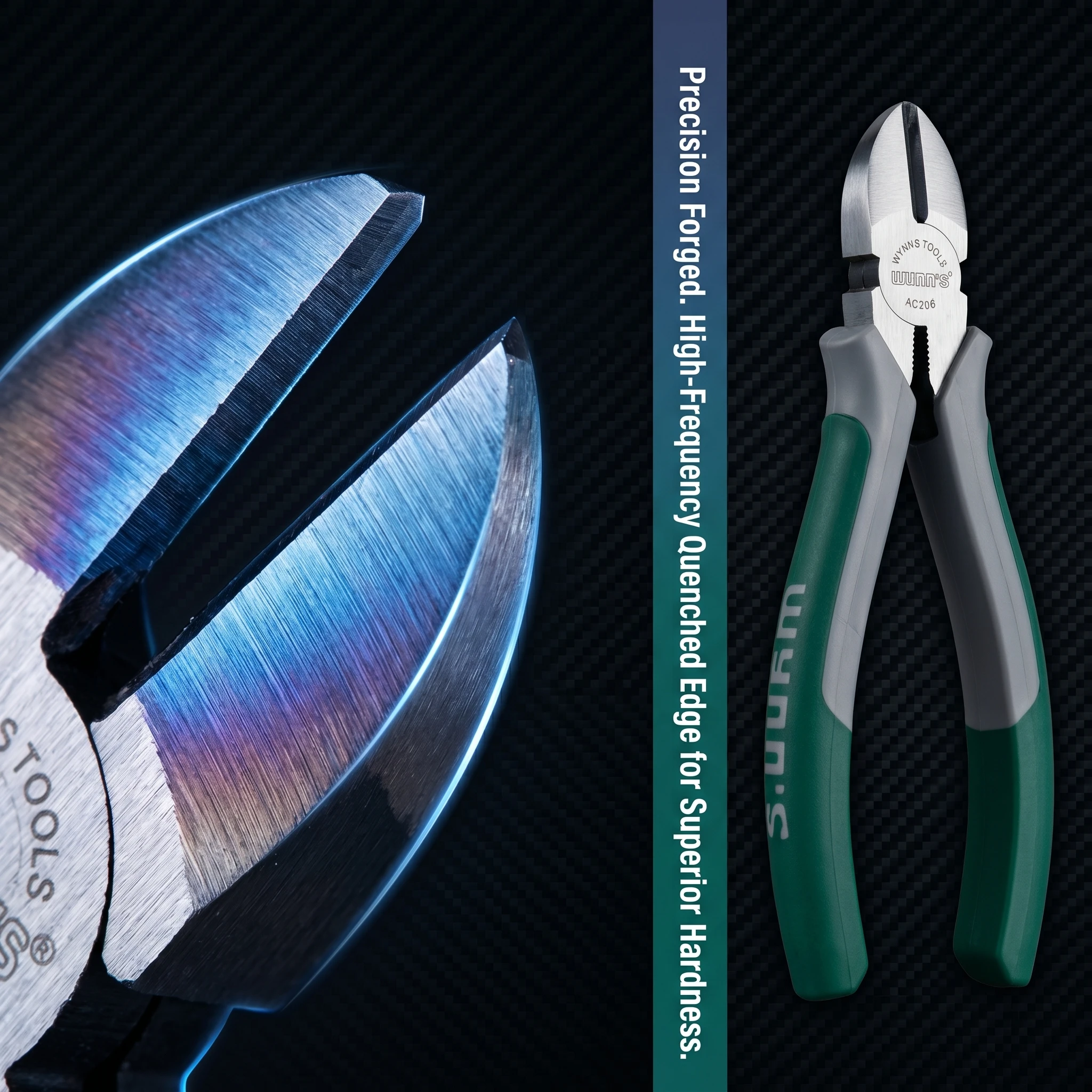 Chrome Vanadium Steel Diagonal Pliers, Professional Hand Tool, Eccentric Labor-Saving Industrial-Grade Plastic Nippers