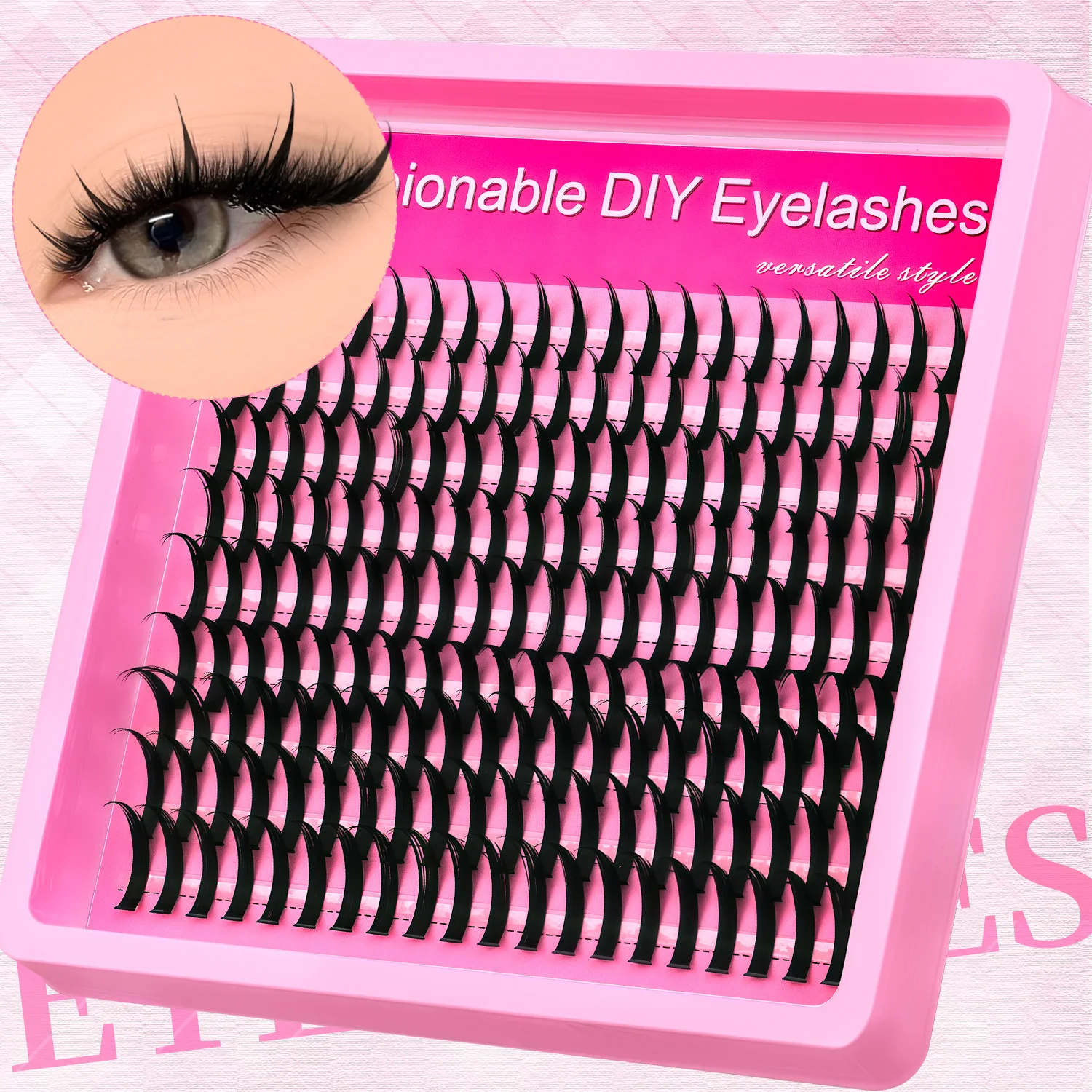 VELTRINAY Spike Lash Extension Eyelash Clusters Manga Cluster Eyelash Extensions Anime Lash Clusters Spiky Eyelash Makeup