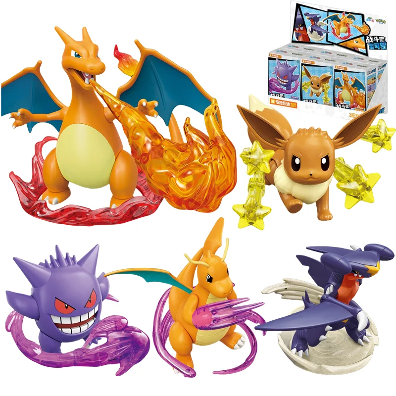 

Карманный строительный блок Keeppley Pokemon Monster Pikachu Charizard Eevee Gengar Venusaur Mewtwo Blastoise, аниме, экшн-фигурка, игрушки