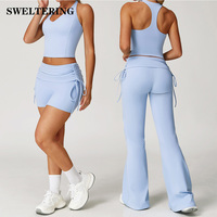 2PCS Yoga Set Workout Sets Women Tracksuit Gym Clothes Push Up Fitness Running Sportwear Sport Bra Leggings Suit Athletic Wear