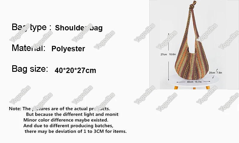 Damen Boho Chic Aztec Tote Bag Ethnic Sling Umhängetasche Schultertasche für Arbeit Reisen Lady Stricken Canvas Gypsy Hippie Bag – Detail 2