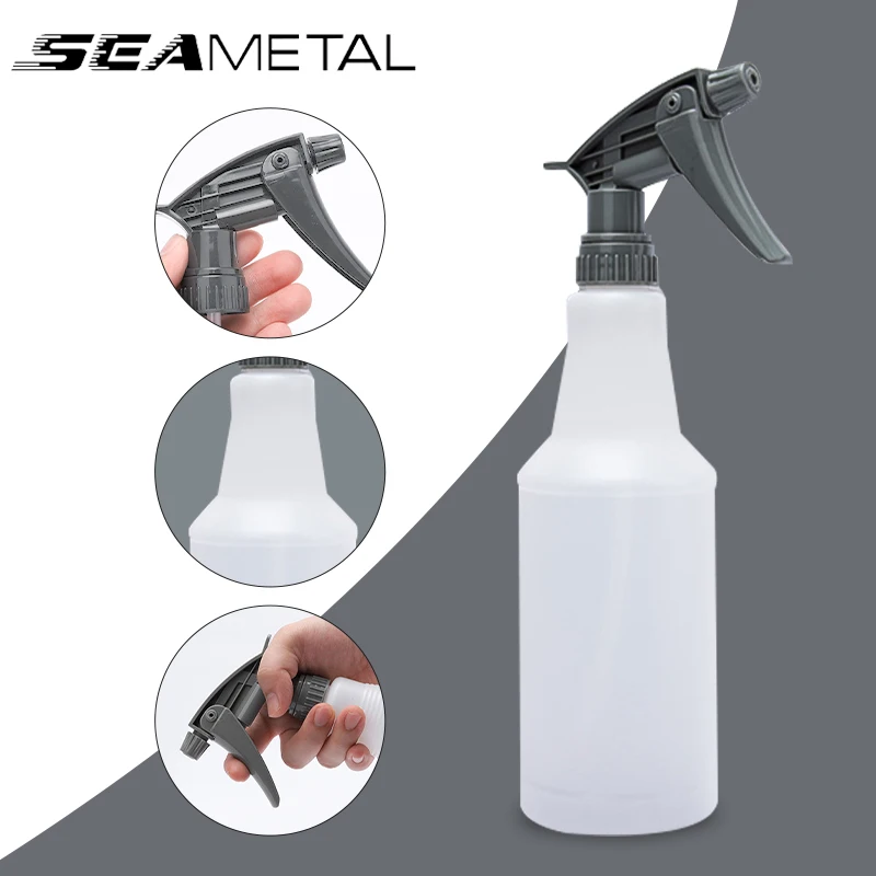 SEAMETAL 800ML Portable Spray Bottle Refillable PE/Plastic Empty Container Atomizer Adjustable Nozzle for Car Garden Irrigation