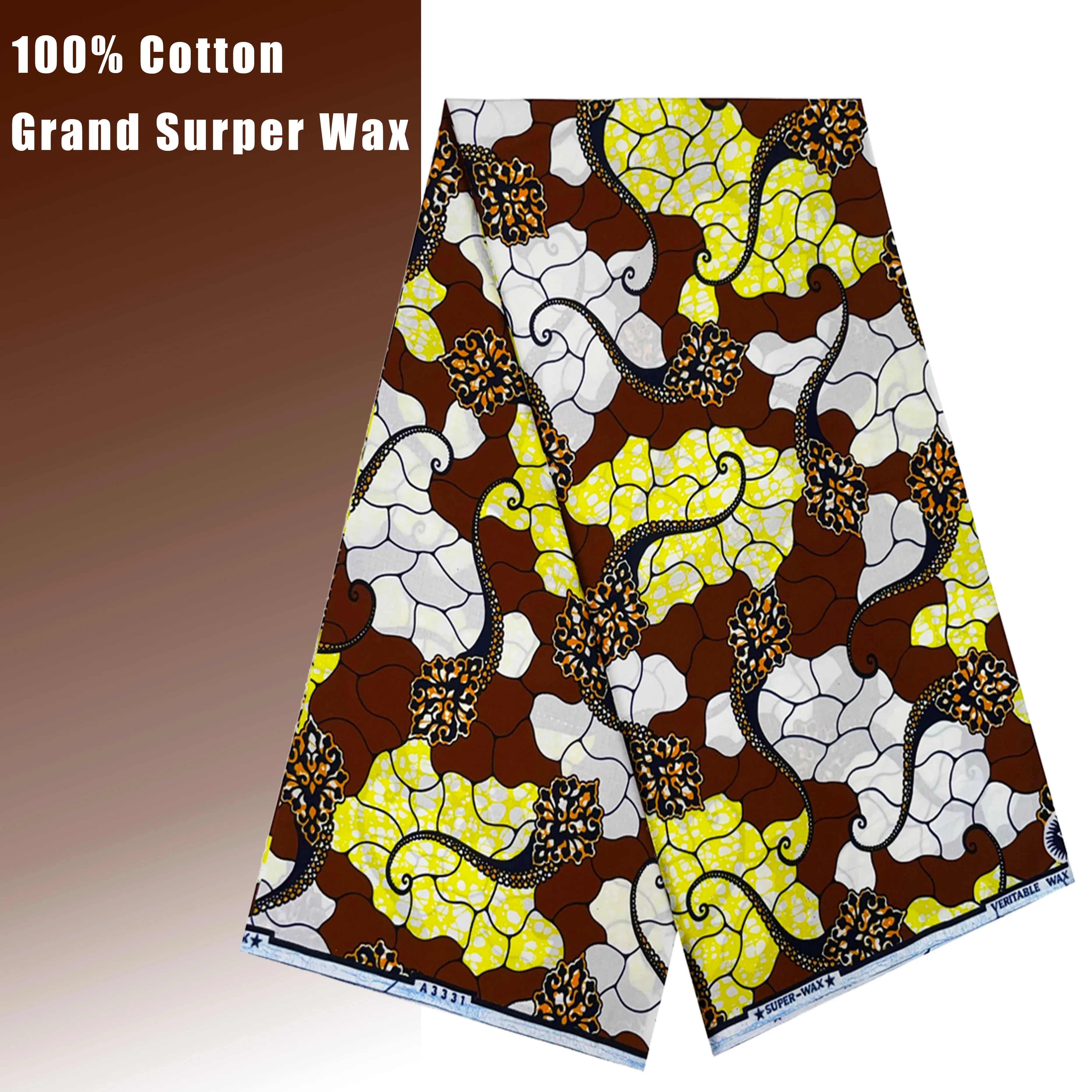 أزياء الشمع الناعم المطبوع 100٪ نسيج أنقرة القطن حقيقية أصيلة جديدة حار بيع فستان الزفاف المواد