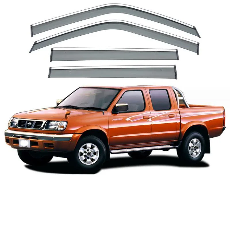 Deflectores de Ventana Lateral para Auto, Visera Protectora de Lluvia para Nissan Datsun Hardbody Fiera 1997 1998 1999 2000 2001 -2019