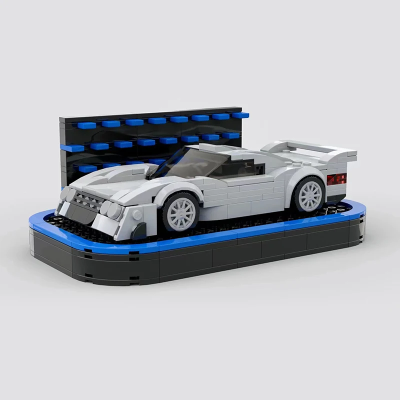 DIY Technical MOC Speed Champions Sports Car Stand Speed 8 Car Display Stand Parking Space Set Building Blocks Toys