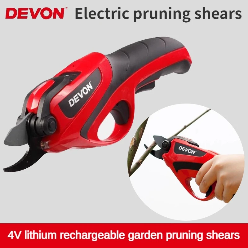 

DEVON Wireless Electric Pruning Shears Electric Pruner Cordless Handheld Orchard Shrub Tree Branches Cutter Makita 4V Battery