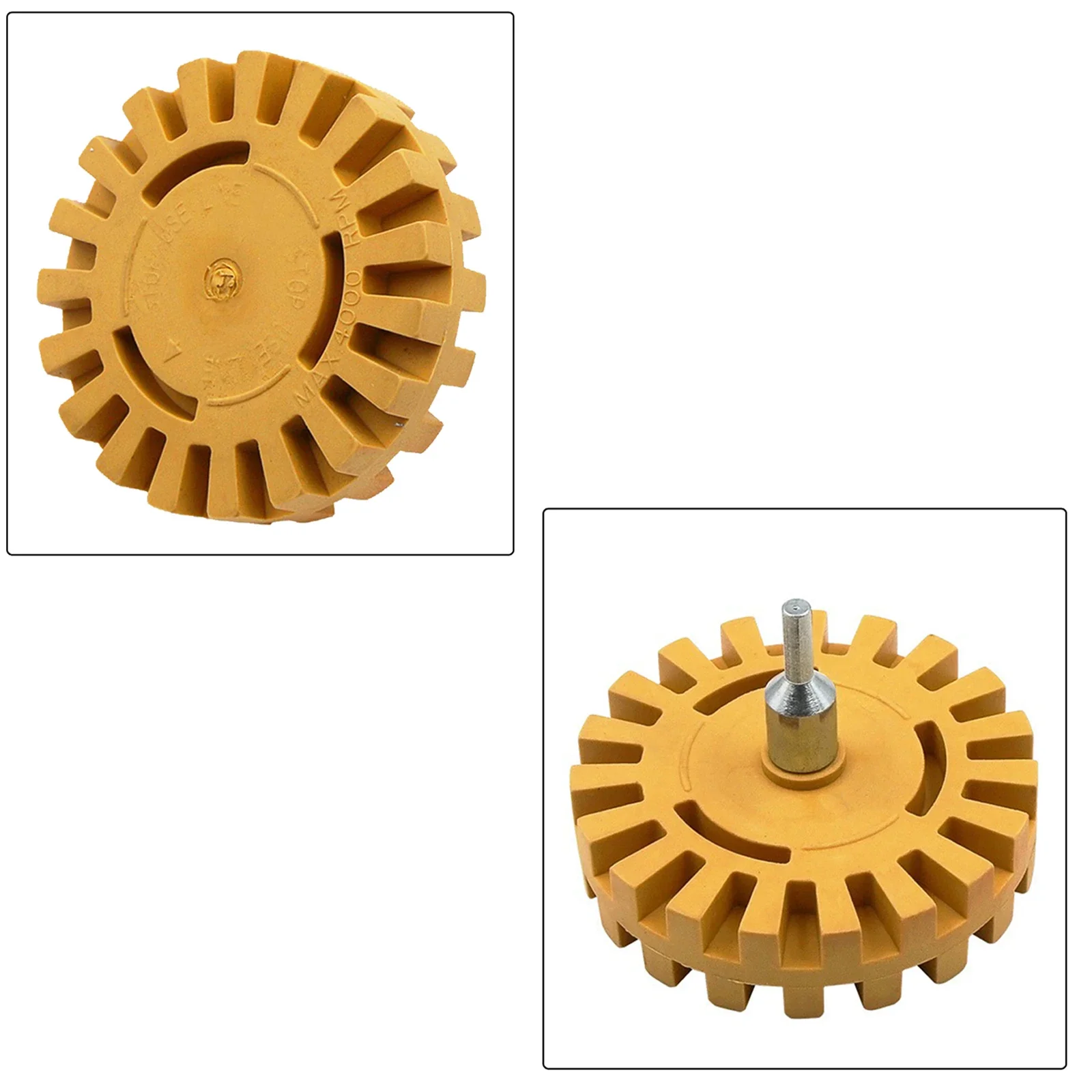 Efficient 4 Inch Rubber Removal Wheel With 6mm Pin For Power Drill Great For Automotive And Metal Applications