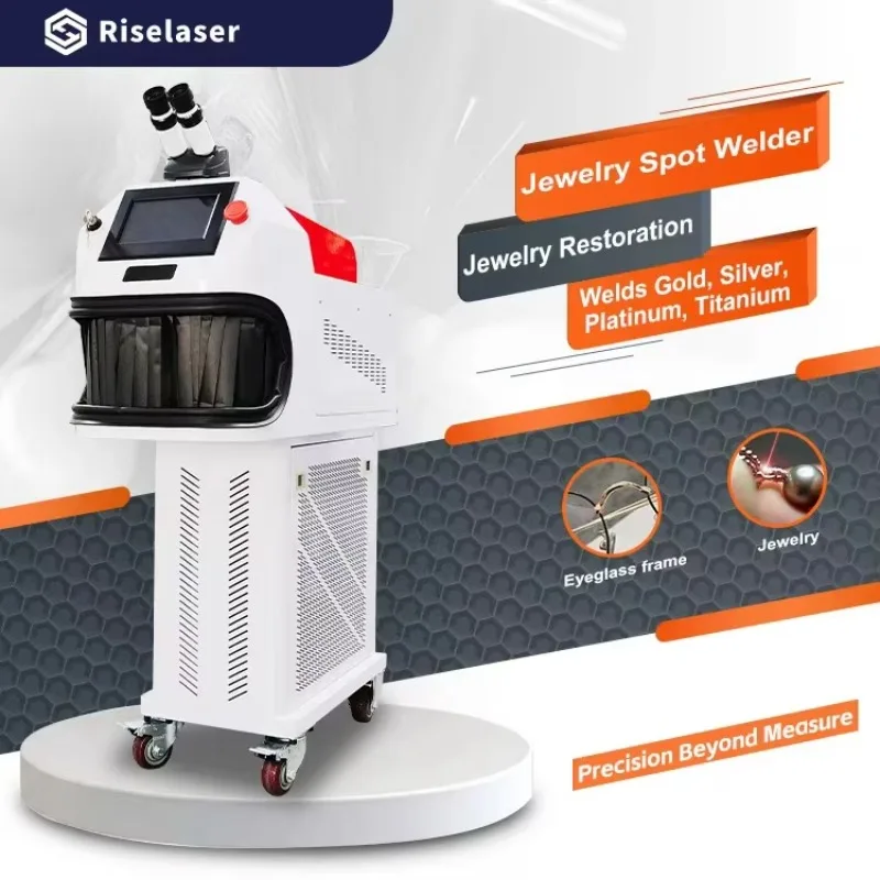 Jewelry Laser Spot Welder 200W Pulse 1064nm High Precision Gold Silver Precious Metal Jewelry Repair Welding Machine