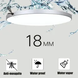Ceiling Light Ultra thin LED Bathroom Ceiling Lamp Waterproof Dustproof For Living Room Kitchen Lighting Fixture