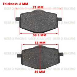 USERX Motorcycle disc brake pad Disc Brake Pads For FA101 YAMAHA DT YBR TDR YZ XC XT XTZ 50 80 125 200 225 250 350 600 660 CF125