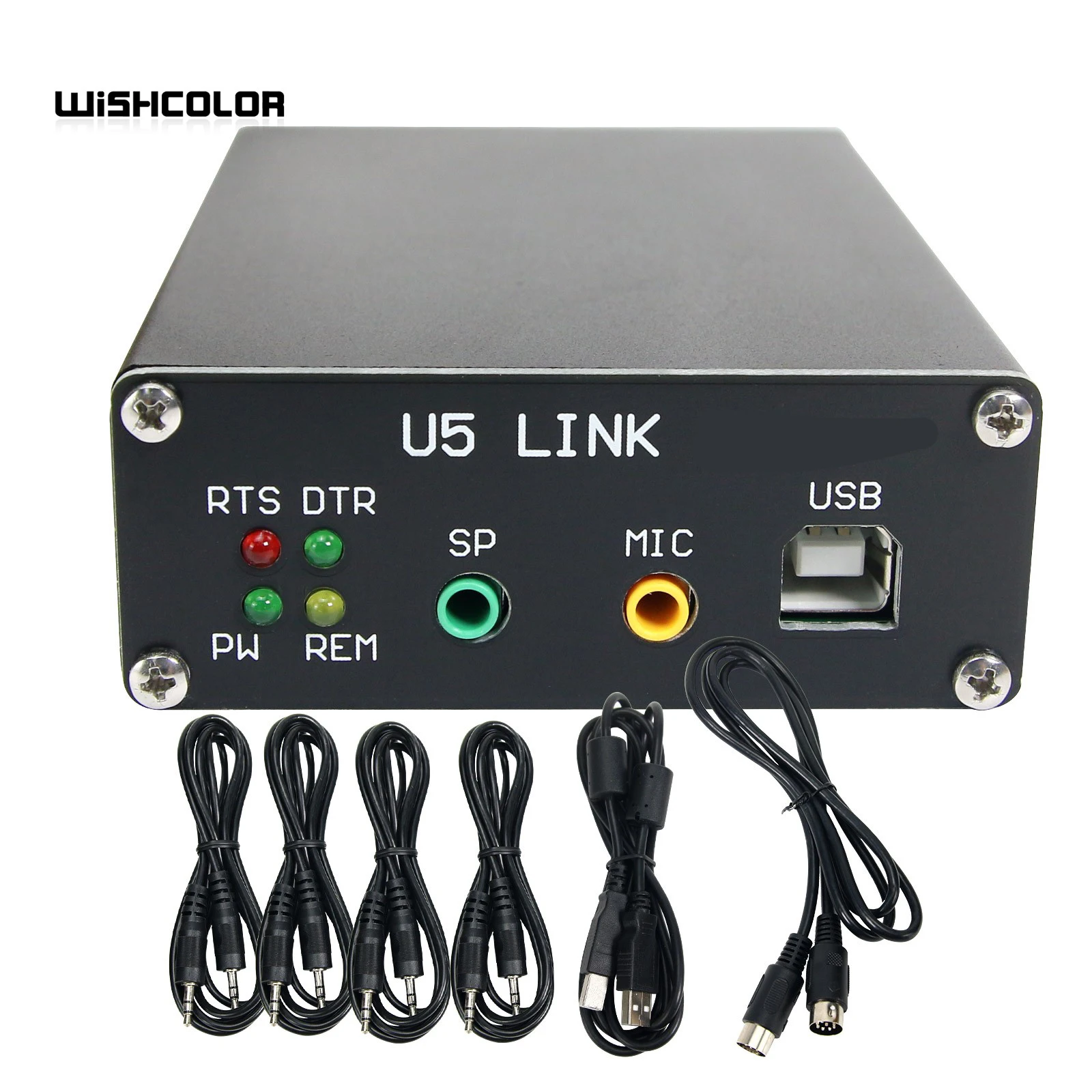 Wishcolor U5 Link Radio Connector Met Eindversterker Interface (DIN13-DIN8 Datakabel)