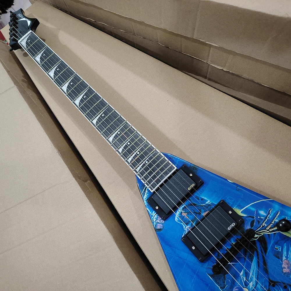 In stock D ime Water transfer stickers shaped electric guitar, active pickup, need more pictures Contact seller, fast shipping