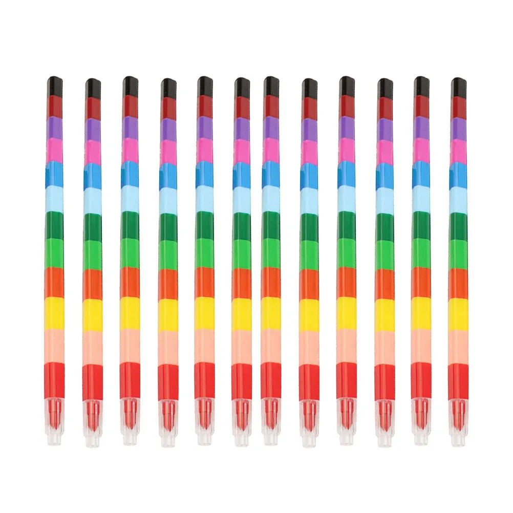 16 pcs Crayons Wax 12 pcs Pens Halloween Christmas New Year Color Crayons Set Back To School Supplies Perfect