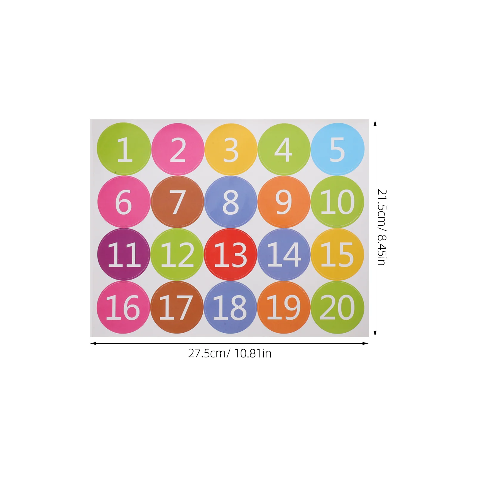 3 Sheets Round Number Stickers Vinyl Self-Adhesive Classroom Floor Labels Organization Dot Index Sticky Storage