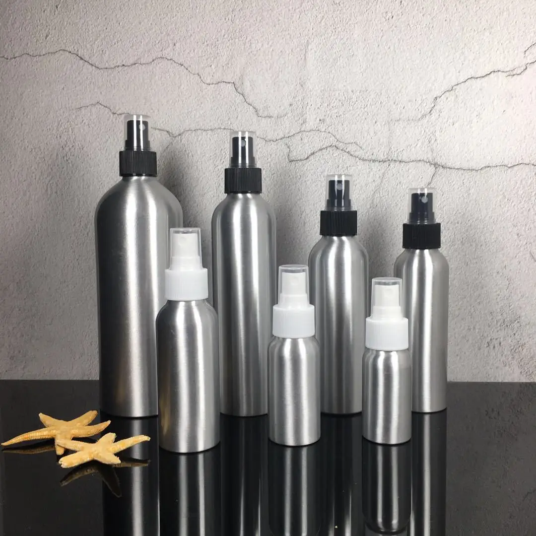 60ml~250ml Aluminum Spray Bottle Cosmetic Bottle Empty Mini Metal Atomizer Bottles Travel Perfume for Cosmetics Planting Travel