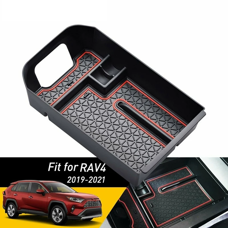 for Toyota RAV4 Accessories Center Console Organizer Tray Armrest Box Secondary Storage for 2019 2020 2021 Toyota RAV4